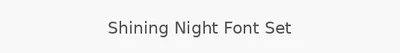 Shining Night Font Set