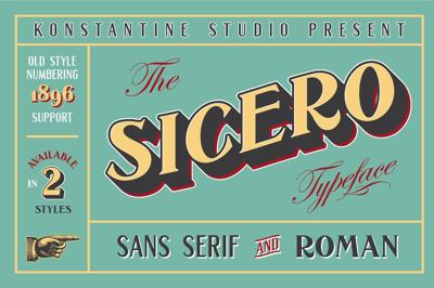 Sicero Vintage Logo Branding Fonts Free Download