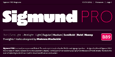 Sigmund Pro Font Free Download