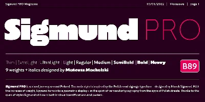 Sigmund Pro Font
