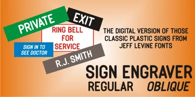 Sign Engraver JNL Font