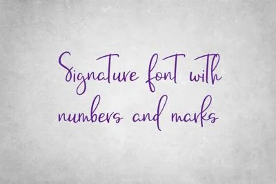 Signature font