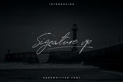 Signature vp - Handwritten font Free Download