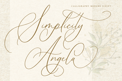 Simplicity Angela - Calligraphy Font Free Download