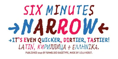 Six Minutes Narrow Font