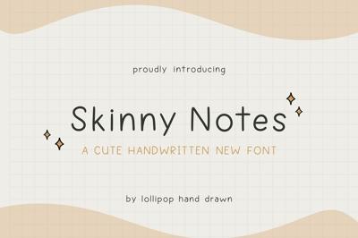 Skinny Notes Font Free Download