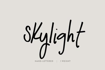 Skylight: A Hand-Lettered Font Free Download