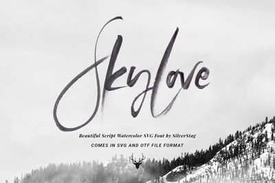 SkyLove SVG Watercolor Font Free Download