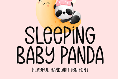 Sleeping Baby Panda Typeface Free Download