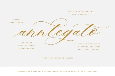 Slight, A Calligraphy Free Font Font