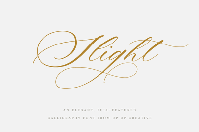 Slight, A Calligraphy Font