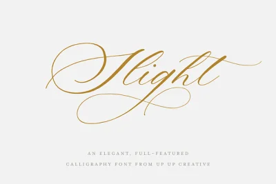 Slight, A Calligraphy Font