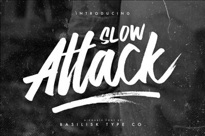 Slow Attack - Double Fonts Free Download