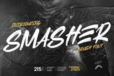 Smasher - Brush Font