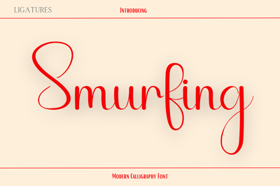 Smurfing- Modern calligraphy Font Free Download