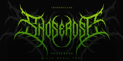 Snoserose Blackmetal Font