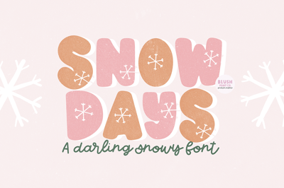 SNOW DAYS Winter Snowflake Font Free Download