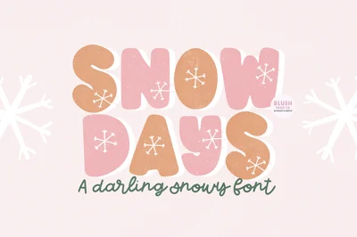 SNOW DAYS Winter Snowflake Font