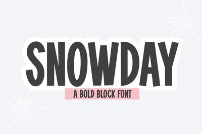 Snowday | Fun Block Font Free Download