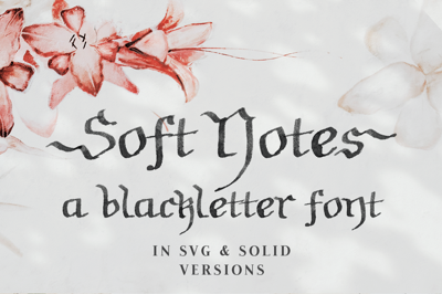 Soft Notes SVG blackletter font Free Download