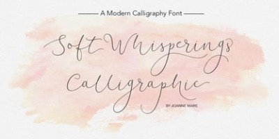 Soft Whisperings Calligraphic Font