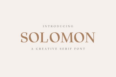 Solomon Serif Font Family