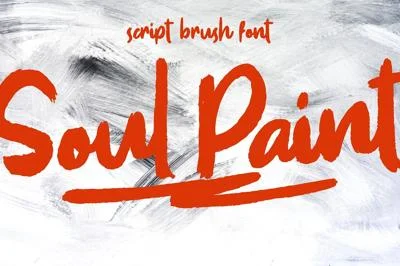 SOUL PAINT Brush Font