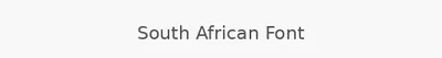 South African Font