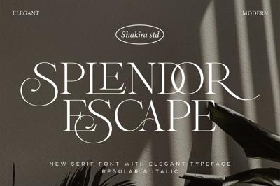 Splendor Escape - Elegant Serif Free Download