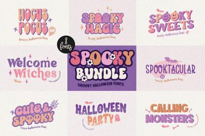 Spooky Halloween Bundle - 8 Fonts Free Download