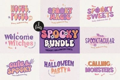 Spooky Halloween Bundle - 8 Fonts