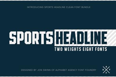 SPORTS HEADLINE (8 FONTS) Free Download