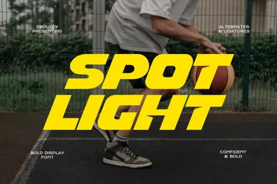 Spot Light Wide Modern Font Free Download