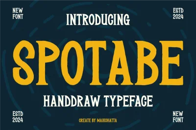 Spotabe - Handdraw Typeface Font