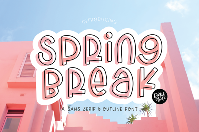 SPRING BREAK Sans Serif Outline Duo Free Download