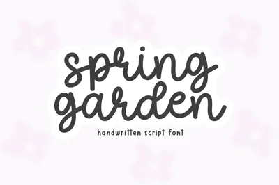 Spring Garden | Cute Script Font