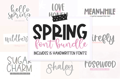 Spring Handwritten Font Bundle Free Download