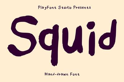 Squid - A Handmade Typeface Free Download