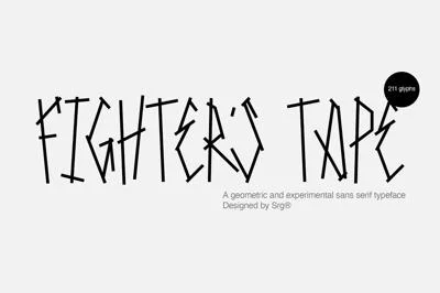 Srg®-Fighter's tape font