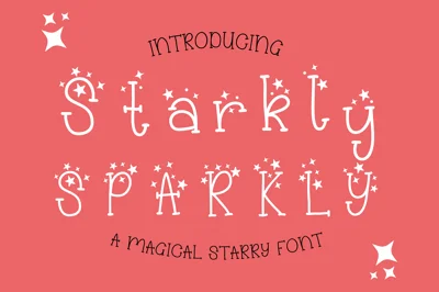 Starkly Sparkly Stars Font