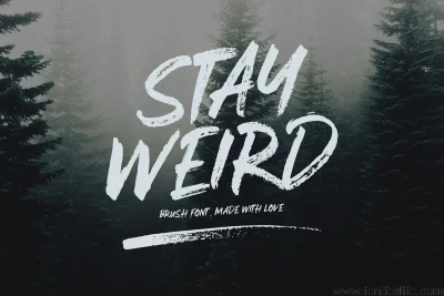 Stay Weird Brush Font Swashes Free Download