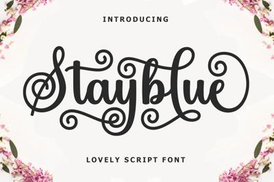 Stayblue | Script Font Free Download