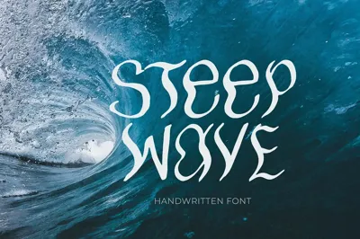 Steep wave handwritting quirky font Free Download