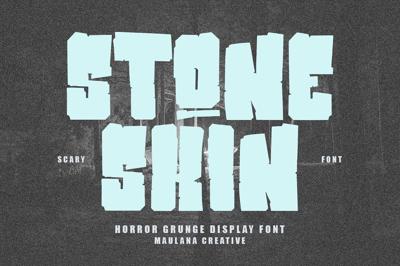 Stone Skin Horror Grunge Font Free Download