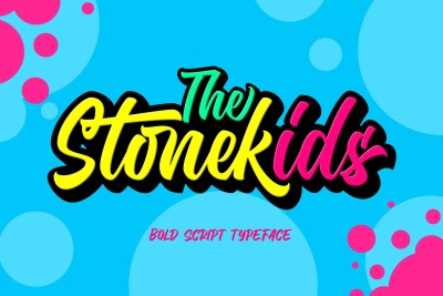 Stonekids - Layered Script Font