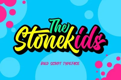 Stonekids - Layered Script Font