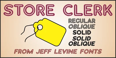 Store Clerk JNL Font
