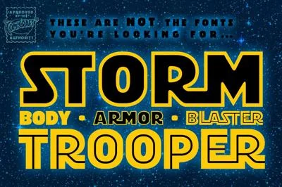 Stormtrooper - interlocking sci-fi Font