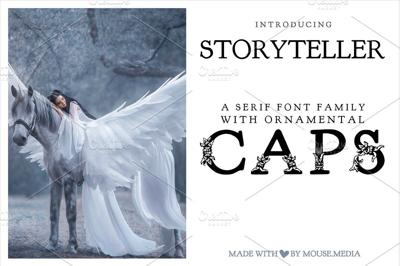 Storyteller Serif Font w Pretty Caps Free Download