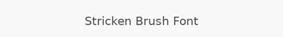 Stricken Brush Font